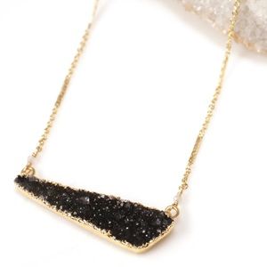 Druzy Slice Necklace - The Darkside - Mickey Lynn
